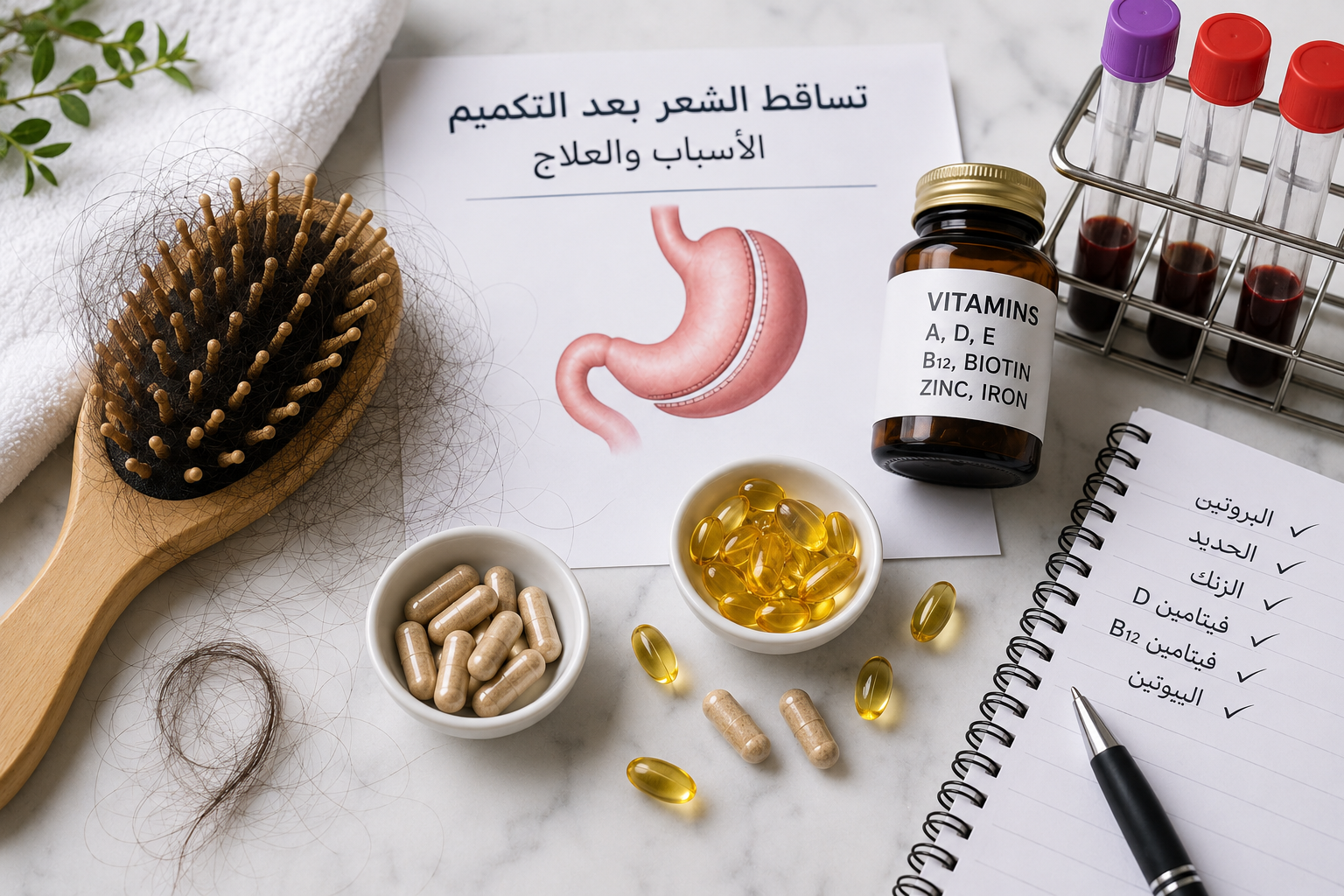 تساقط الشعر بعد التكميم
